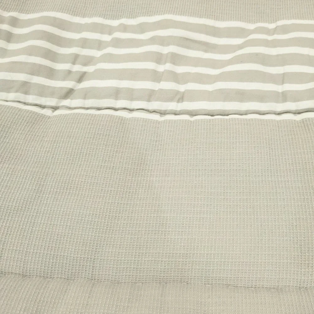 Pottery‎ Barn Teen Wyatt Stripe Comforter Full Queen F/Q blue orange yellow